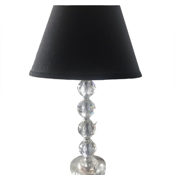 Other - Desk Table Lamp Small Orbs Clear Black Accent light lampshade